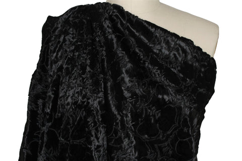 Embroidered velvet coating