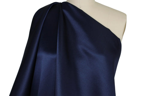 2 yards of Double Sided 4 Ply Silk Satin - Rich Navy