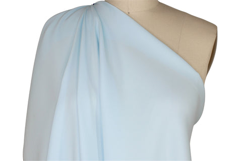 Baby blue four ply silk crepe