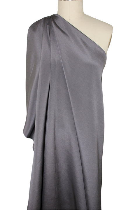 silk dress fabrics Silver Reflective Liquid Crystal Silky Satin Fabric