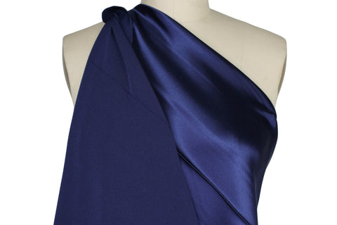 Heavy silk crepe back satin