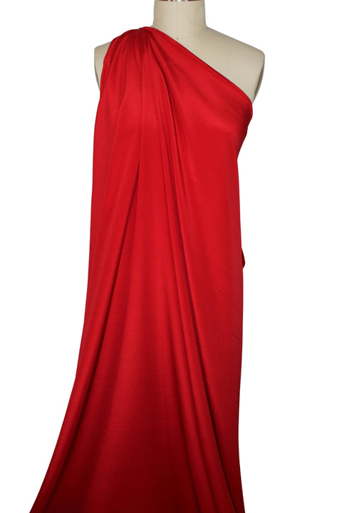 Fire engine red four ply silk