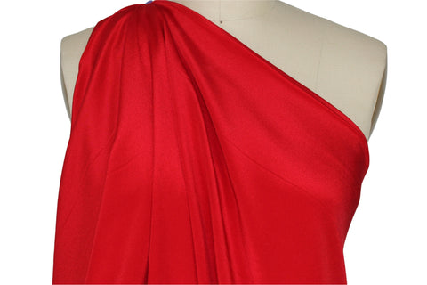 Fire engine red four ply silk