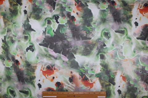 Abstract print Italian silk georgette