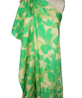 Abstract print silk habotai