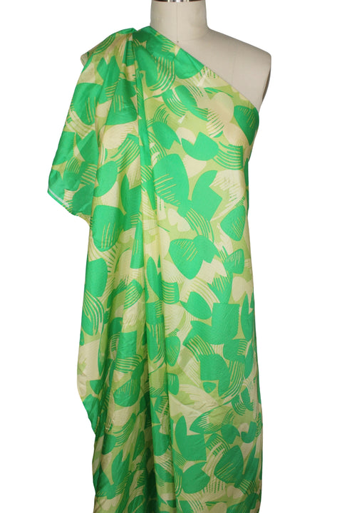 Abstract print silk habotai