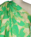 Abstract print silk habotai