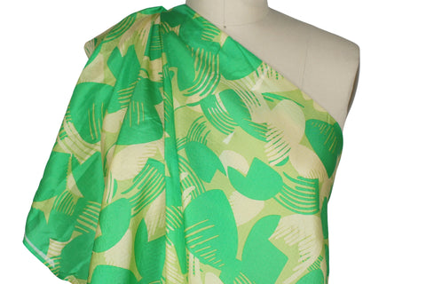 Abstract print silk habotai