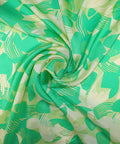 Abstract print silk habotai