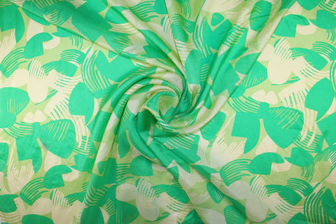 Abstract print silk habotai