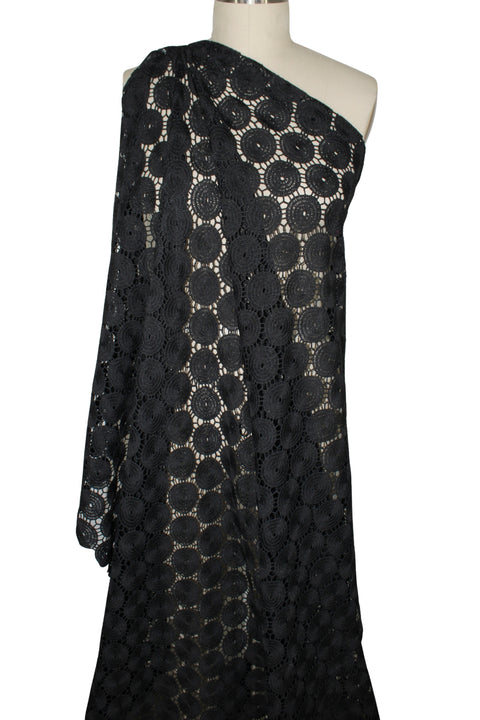 Black guipure lace