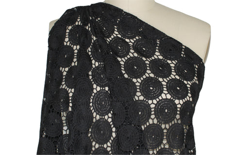 Black guipure lace
