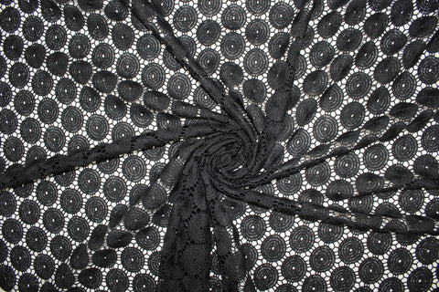 Black guipure lace