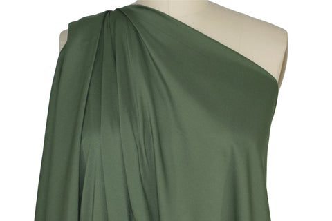 NY Designer Stretch Pongee Lining - Army Green