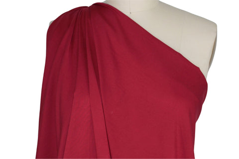 NY Designer Stretch Pongee Lining - Crimson