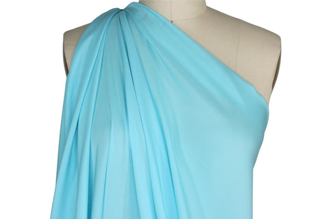 NY Designer Stretch Pongee Lining - Sky Blue