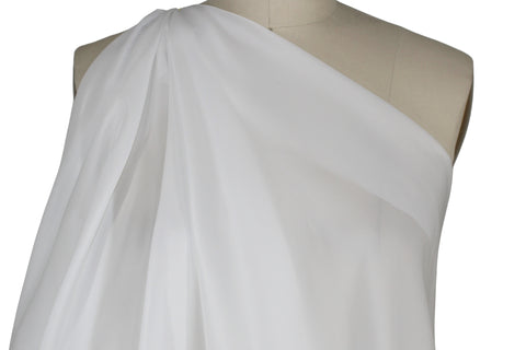Satin Finish Stretch Lining - White
