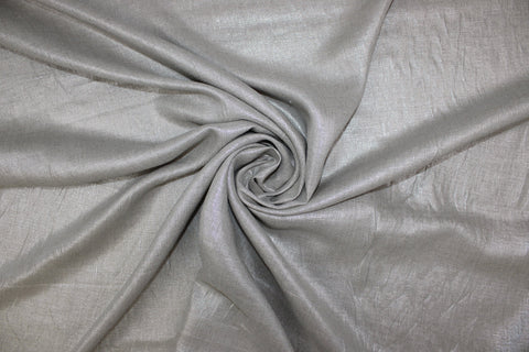 Coated Italian Linen - Silvery Flax