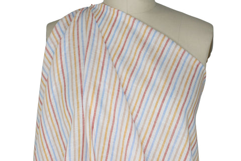 Striped linen fabric