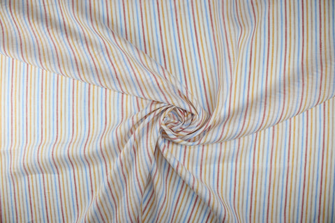 Striped linen fabric