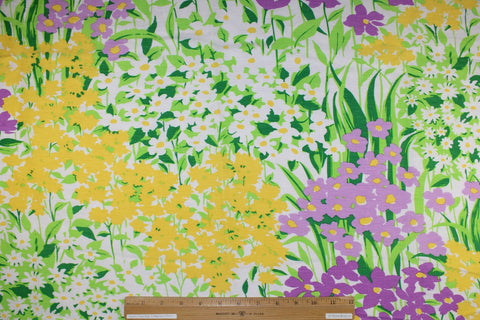 Floral print silk/linen blend