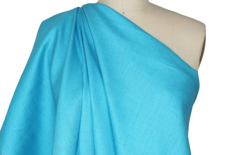 Bright blue mid-weight linen
