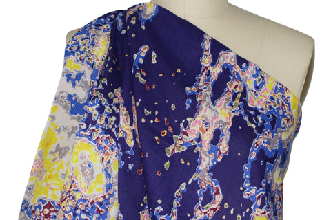 Alberto Makali border print linen