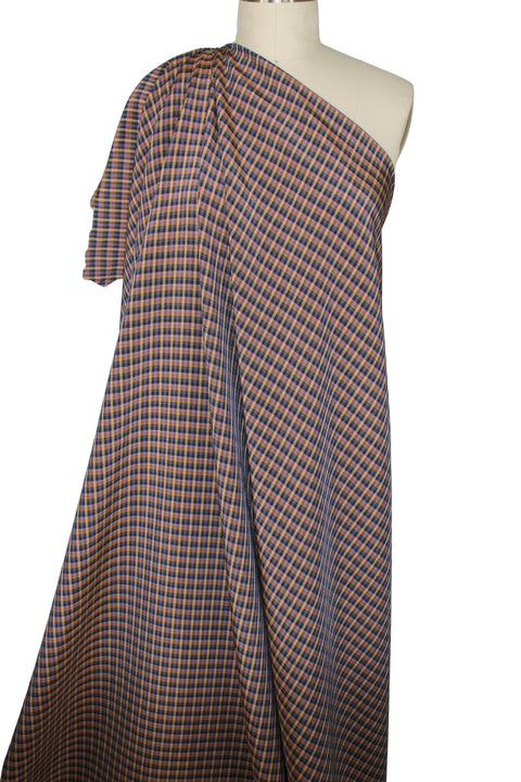Italian checked linen shirt weight