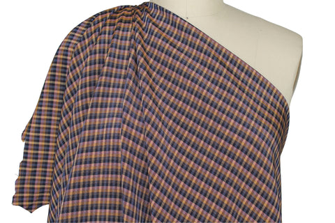 Italian checked linen shirt weight