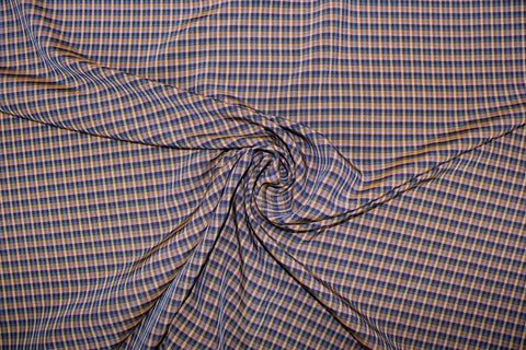 Italian checked linen shirt weight