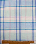Blue plaid Italian linen