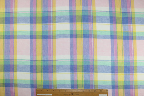 Plaid Italian linen