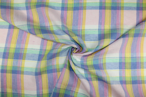 Plaid Italian linen
