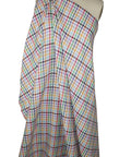 Bright colored Italian checked linen