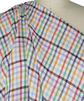 Bright colored Italian checked linen