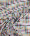 Bright colored Italian checked linen