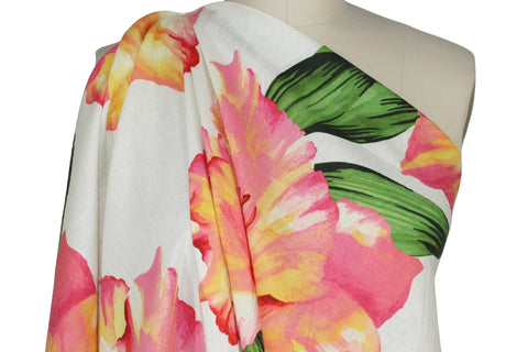 Oscar de la Renta floral linen
