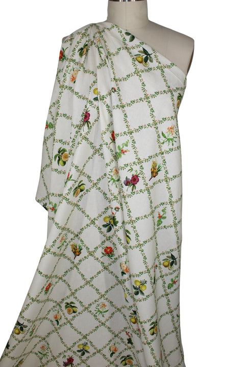 Fruited Plains Floral Linen - Multi on Off-White