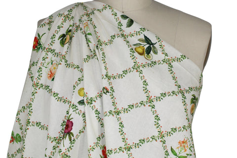 Fruited Plains Floral Linen - Multi on Off-White