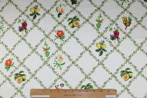 Fruited Plains Floral Linen - Multi on Off-White