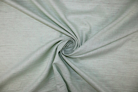 Textured Effect Selvage Handkerchief Linen - Heathered Green