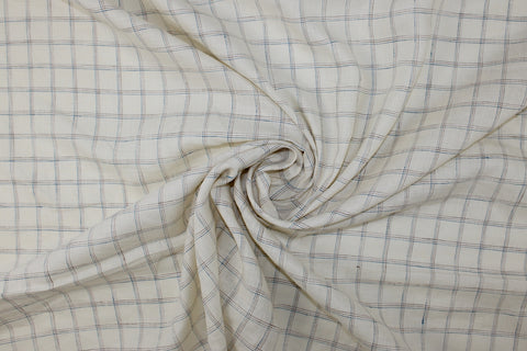 Windowpane Check Selvage Handkerchief Linen - Heathered Green