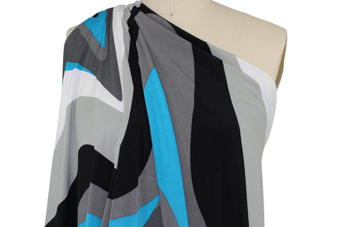 Bold and Groovy Abstract ITY Jersey - Blue/Grays/Black/White