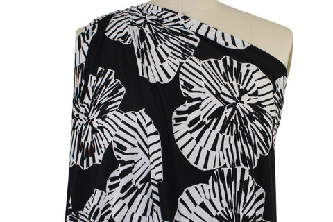 Big Bold Floral ITY Jersey - Black/White
