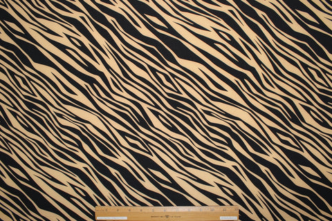 Zebra Stripe Panel Print ITY - Tan/Black