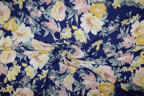 Floral crepe ITY jersey