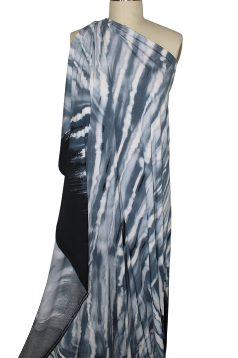 Abstract border print ITY jersey