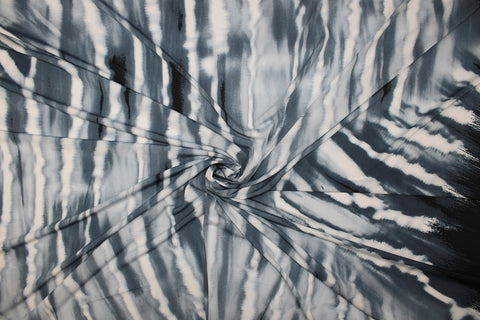 Abstract border print ITY jersey