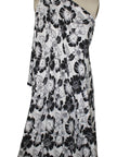 Floral print ITY jersey in black and white