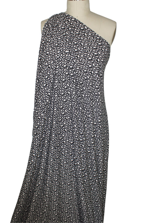 Small tile print ITY jersey